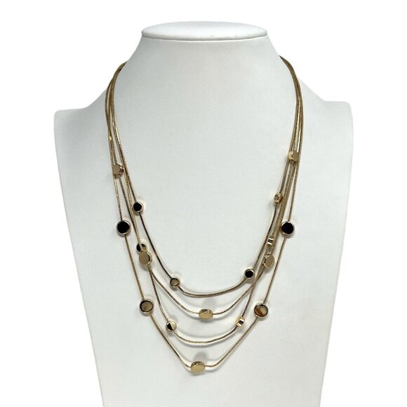 Unbranded Gold Finish Four Strand Adjustable Chain Necklace - Picture 11 of 13